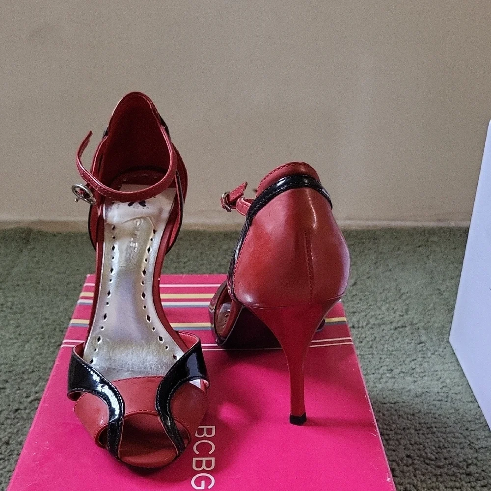 BCBG Red and Black Women's Heels - Picture 1 of 4